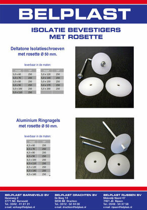 Iso Montageschroeven ZK Verzinkt 5x60 - 100 stuks