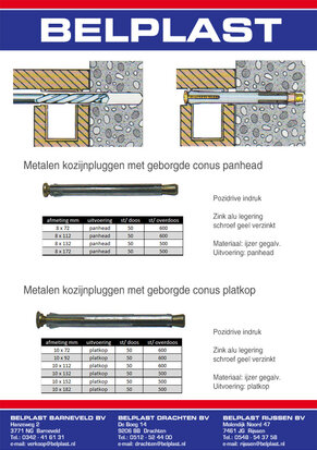 Metalen Kozijnpluggen